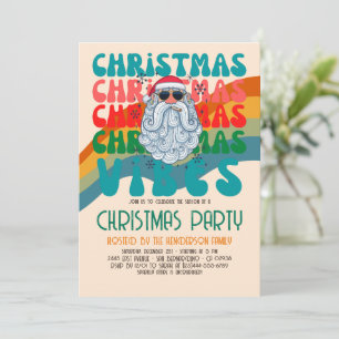 Invitation Retro Super Noël Budget vacances