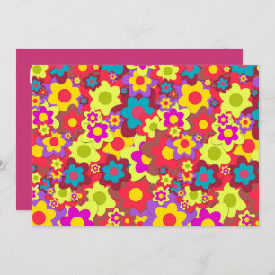 Invitation Rétro thème de partie de la hippie 60s