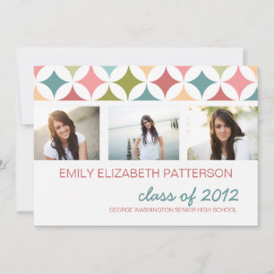Invitation Retro Turquoise Pink Three