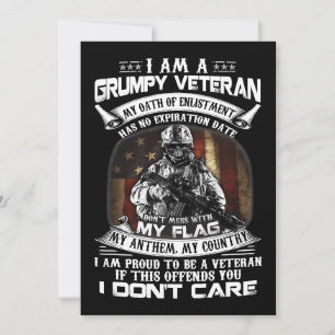 Invitation Retro US Flag Veteran Day Dont Mess With My Flag P