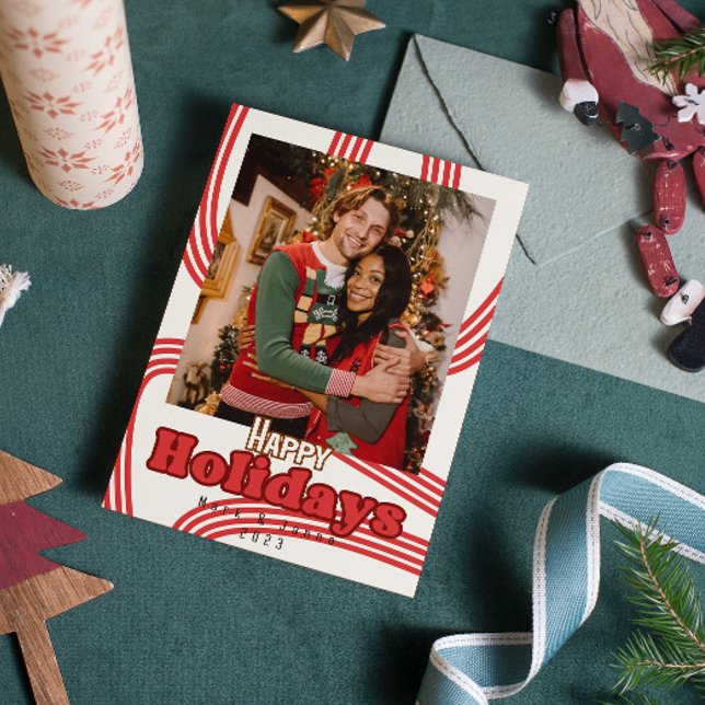 Invitation Retro Vacances Noël amis famille (Créateur téléchargé)