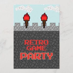 Invitation Retro Video Game Party