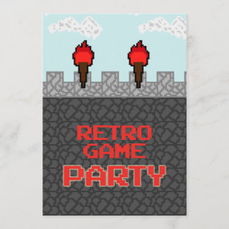 Invitation Retro Video Game Party
