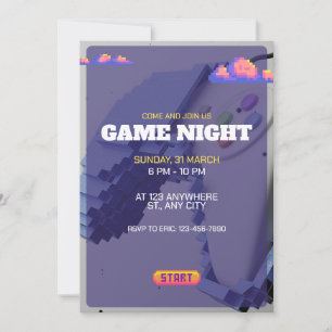 Invitation Retro Vidéo Jeu Anniversaire