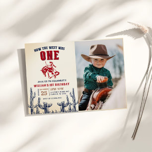 Invitation Retro Western Comment l'Occident était 1er anniver
