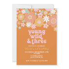 Retro Young Wild Three Floral premier anniversaire