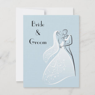 Invitation Rétros danseurs bleus de mariage