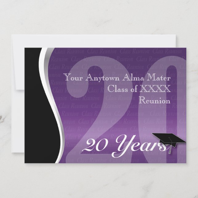 Invitation Retrouvailles personnalisables de 40 ans (Devant)