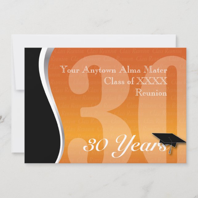 Invitation Retrouvailles personnalisables de 50 ans (Devant)