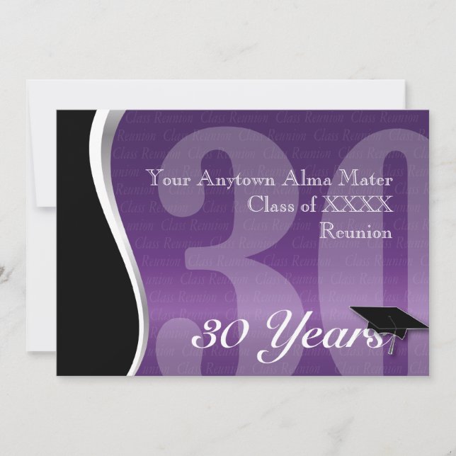 Invitation Retrouvailles personnalisables de 50 ans (Devant)