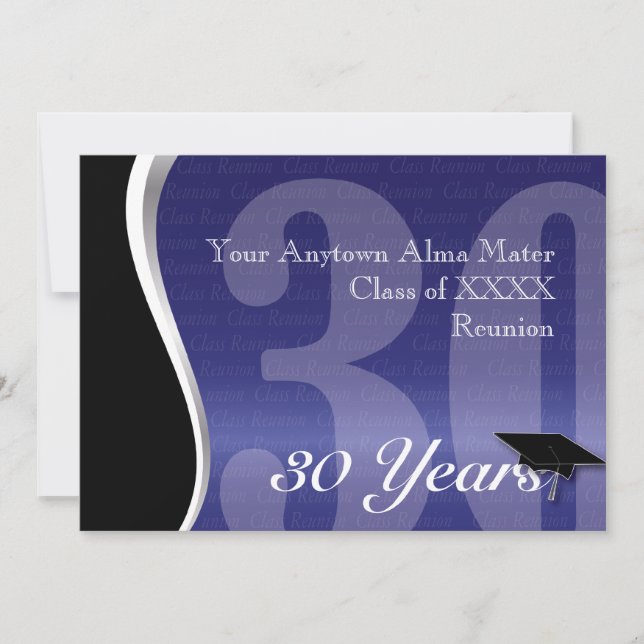 Invitation Retrouvailles personnalisables de 50 ans (Devant)