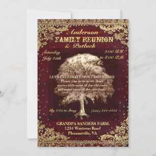 Invitation Réunion - Arborescence Vintage