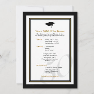 Invitation Réunion de classe 50 ans personnalisable