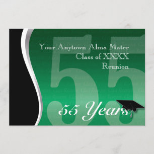 Invitation Réunion de classe 55 ans personnalisable
