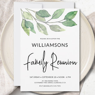 Invitation Réunion de famille à l'aquarelle