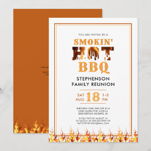 Invitation Réunion de famille de fumeurs BBQ