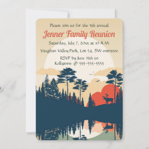 Invitation Réunion de famille de l'orignal et des arbres modi