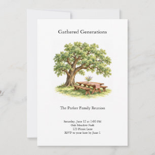 Invitation Réunion de famille des générations rassemblées
