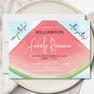 Invitation Réunion de famille Pastèque d'été