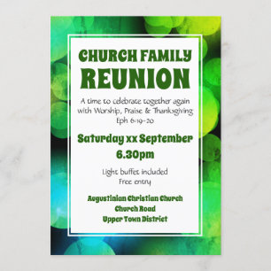 Invitation Réunion de famille personnalisée de l'église avec
