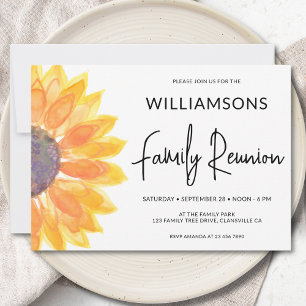 Invitation Réunion de famille Tournesol