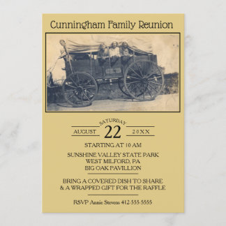 Invitation Réunion de la famille de photos vintages