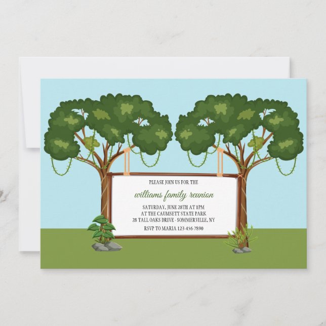 Invitation Réunion de la famille des arbres (Devant)