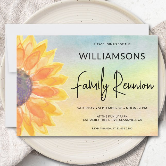 Invitation Réunion de la famille des tournesols (Créateur téléchargé)