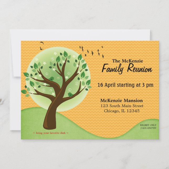 Invitation Réunion de la famille Spring (Devant)