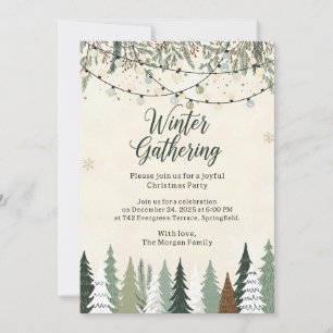 Invitation Réunion de Noël d'hiver
