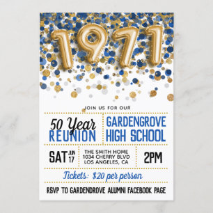 Invitation Réunion du lycée de 1971