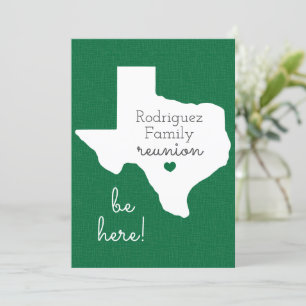 Invitation Réunion familiale de l'État vert du Texas