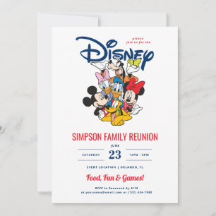 Invitation Réunion familiale Disney's Mickey & Friends