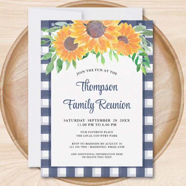 Invitation Réunion familiale florale (Créateur téléchargé)