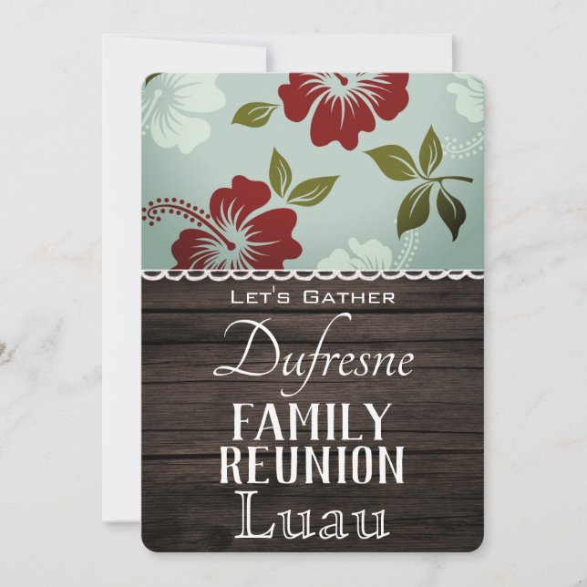 Invitation Réunion familiale Luau (Devant)