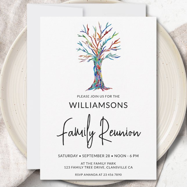 Invitation Réunion familiale moderne (Créateur téléchargé)