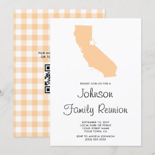 Invitation Réunion familiale Peach California