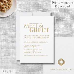 Invitation Réunion simple et accueil de l'événement de réseau