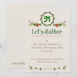 Invitation Réunissons l'Invitation de Thanksgiving