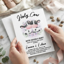 Révélation de genre de bébé Holy Cow Baby Shower