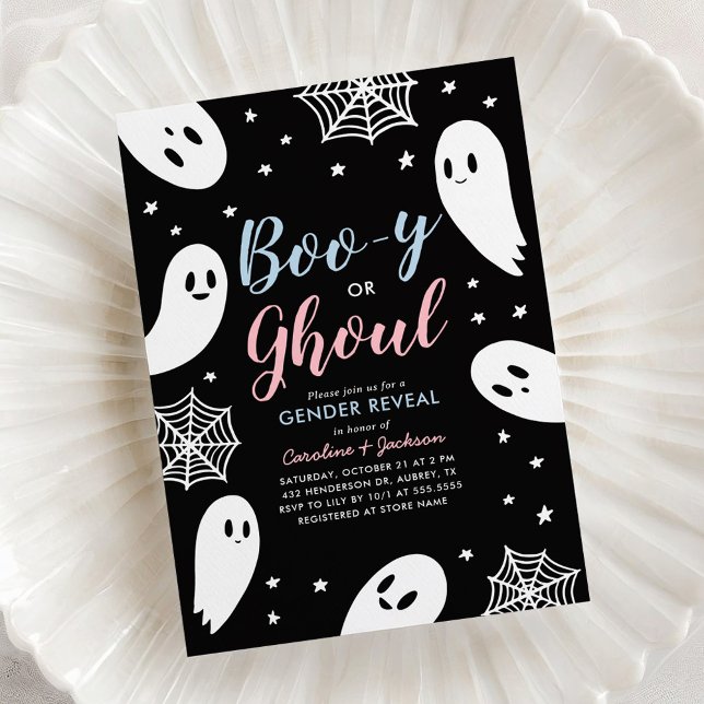 Invitation Révélation de genre Halloween (Créateur téléchargé)