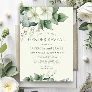 Invitation Révélation de sexe de bébé élégante et moderne ave