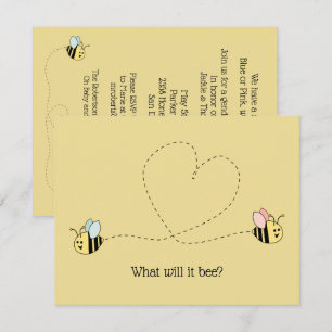 Invitation Révélation du genre d'abeille du bébé