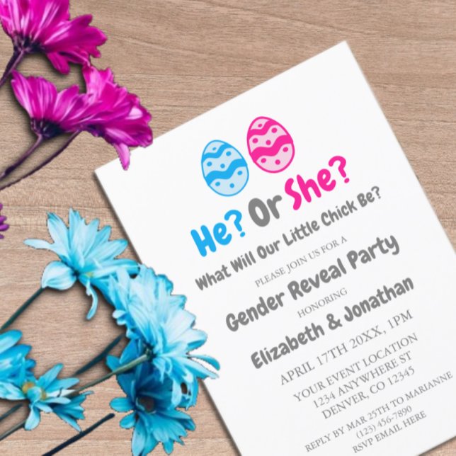 Invitation Révélation du genre de petite poussette (Créateur téléchargé)