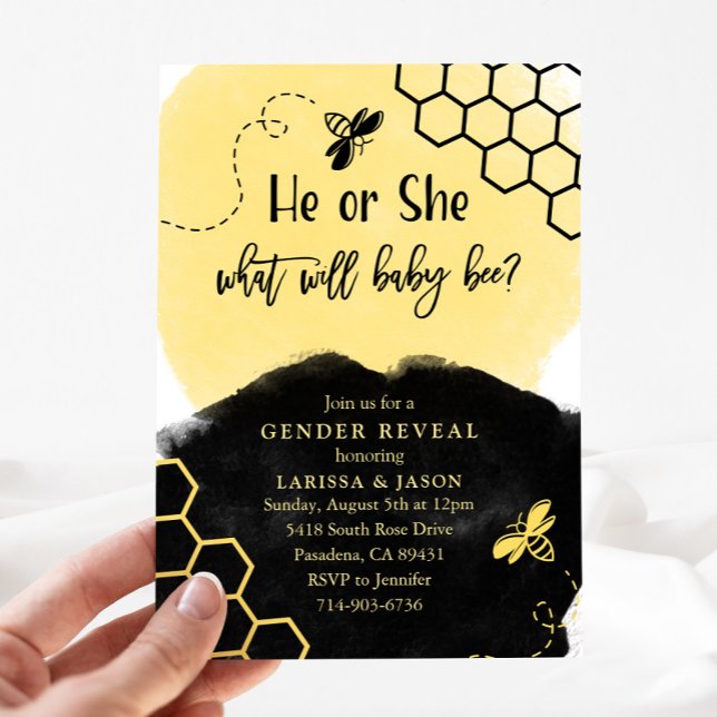 Invitation Révélation du genre des abeilles (Créateur téléchargé)