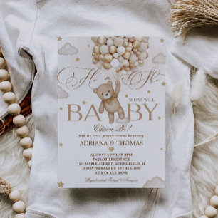 Invitation Révélation du genre du ballon d'ours