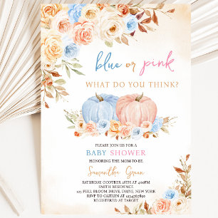 Invitation Révélation du sexe de Bébé Little Pumpkin Baby Sho