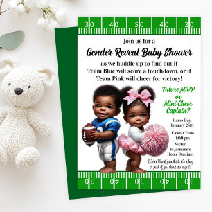 Invitation Révélation du sexe de bébé sur le thème du footbal