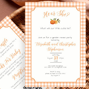 Invitation Révélation du sexe de Little Cutie à double face