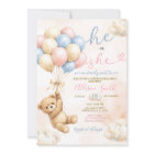 Révélation du sexe de l'ours Ballon rose et bleu